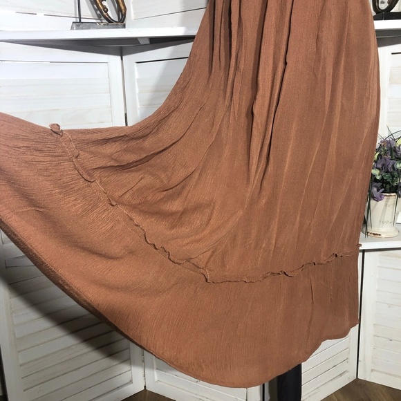 Vintage Y2K Crochet Midi Sundress Brown Size Medium - Picture 8 of 9